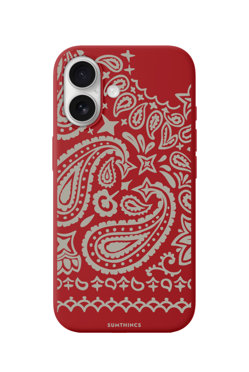 iPhone 16 Plus Urban Bandana Premium Telefon Kılıfı Kırmızı - SUMTHINCS