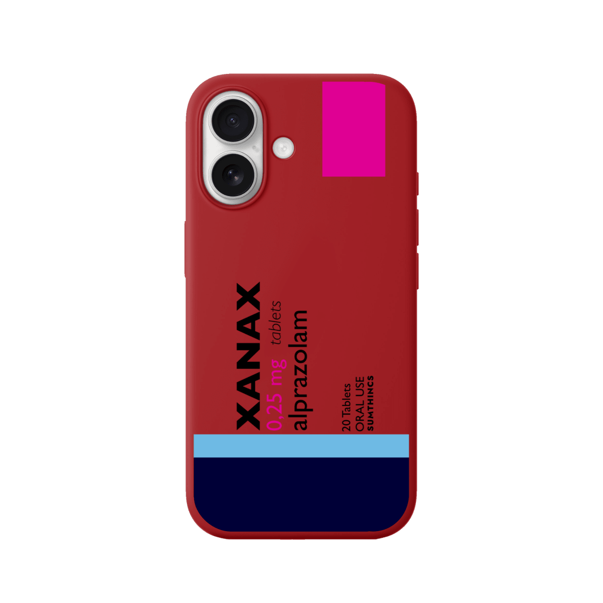 iPhone 16 Plus Xanax Premium Telefon Kılıfı Kırmızı - Sumthincs