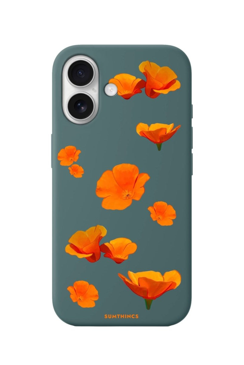 iPhone 16 Poppies Premium Telefon Kılıfı Kaktüs Yeşili - SUMTHINCS