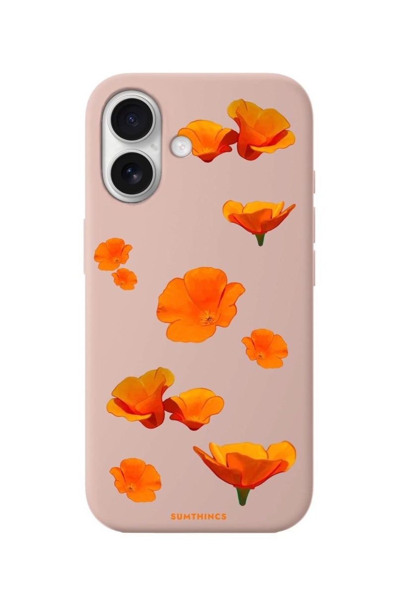 iPhone 16 Poppies Premium Telefon Kılıfı Bej - SUMTHINCS