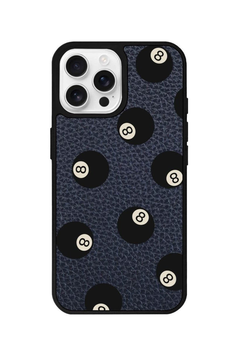 iPhone 16 Pro 8Ball Leather Vegan Deri Telefon Kılıfı Pasifik Mavi - SUMTHINCS