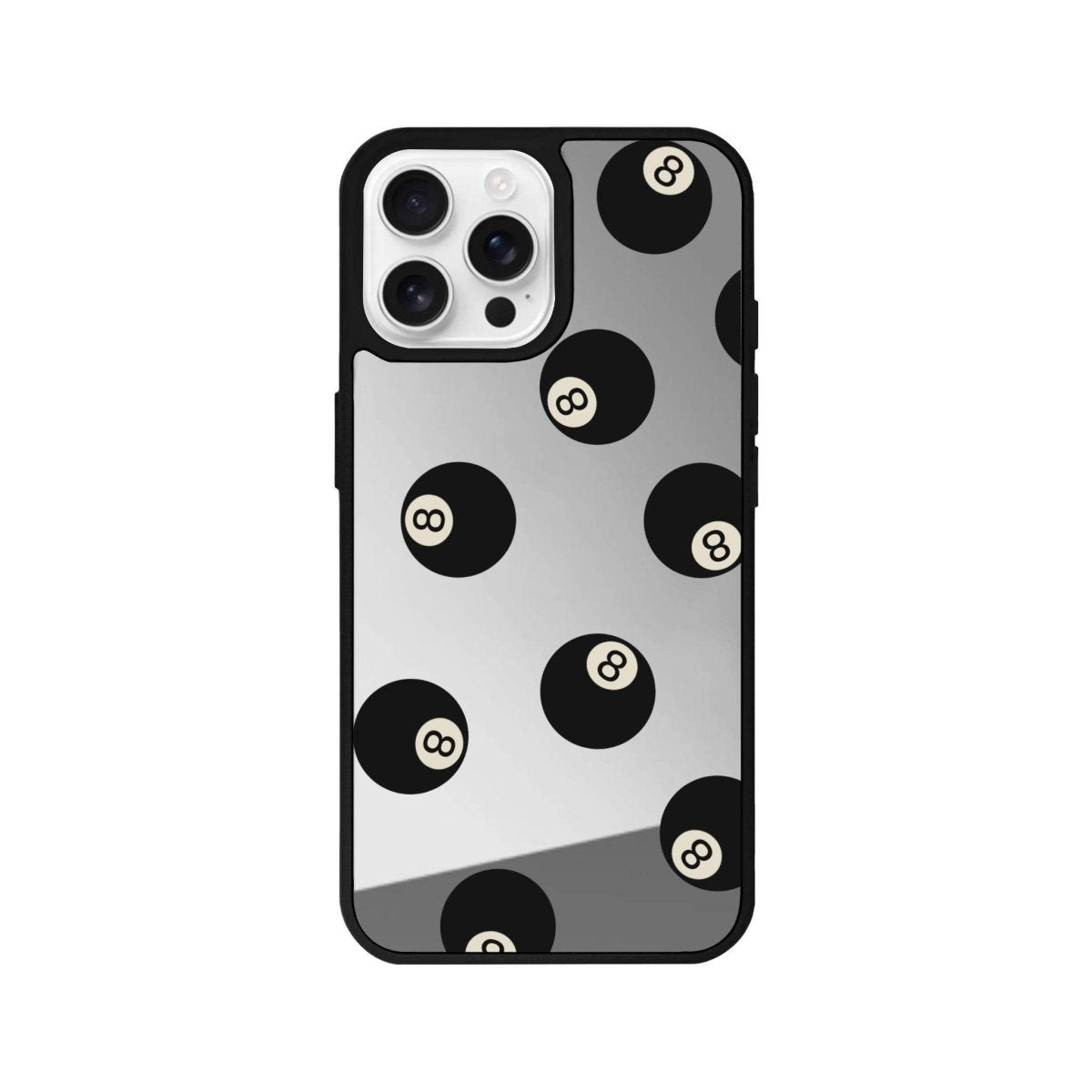 iPhone 16 Pro 8Ball Mirror Aynalı Telefon Kılıfı Gümüş - SUMTHINCS
