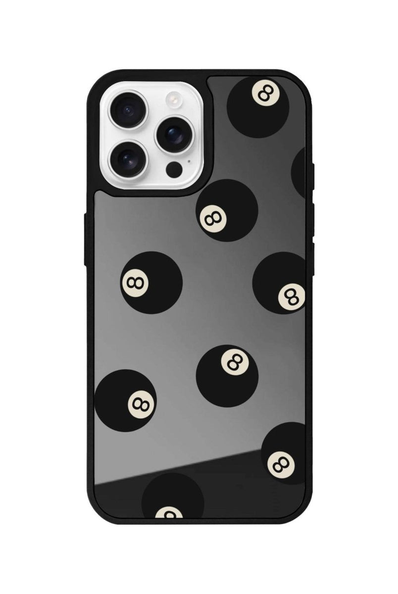iPhone 16 Pro 8Ball Mirror Aynalı Telefon Kılıfı Antrasit - SUMTHINCS