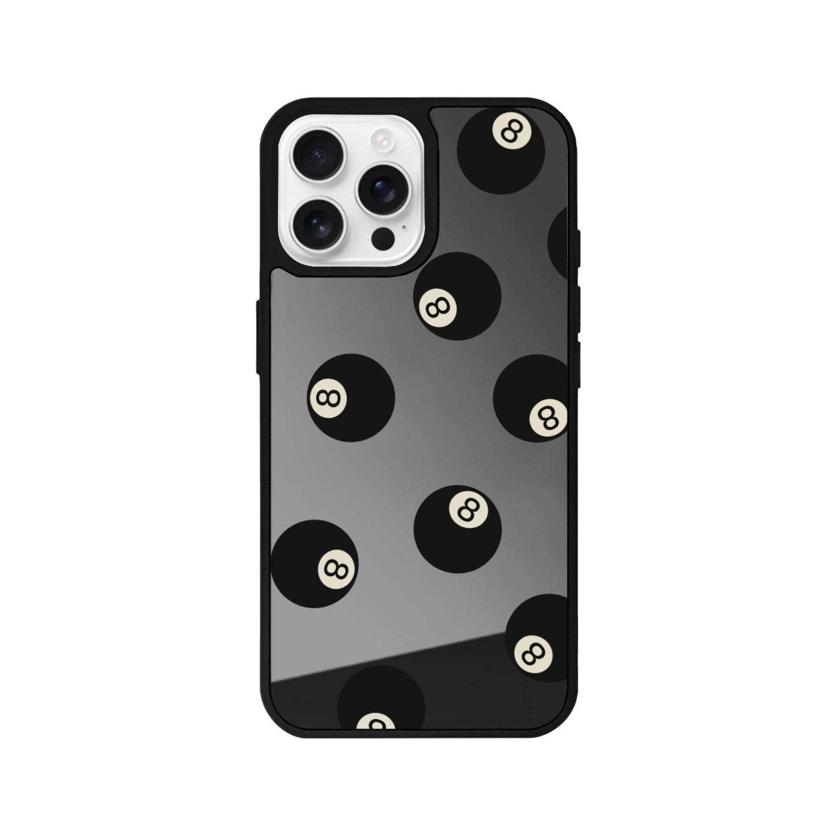 iPhone 16 Pro 8Ball Mirror Aynalı Telefon Kılıfı Antrasit - SUMTHINCS
