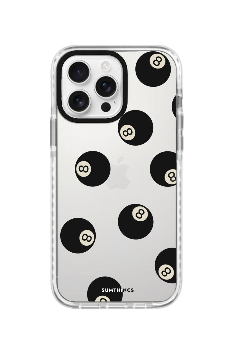 iPhone 16 Pro 8Ball Procase Şeffaf Telefon Kılıfı Beyaz Şeffaf - SUMTHINCS