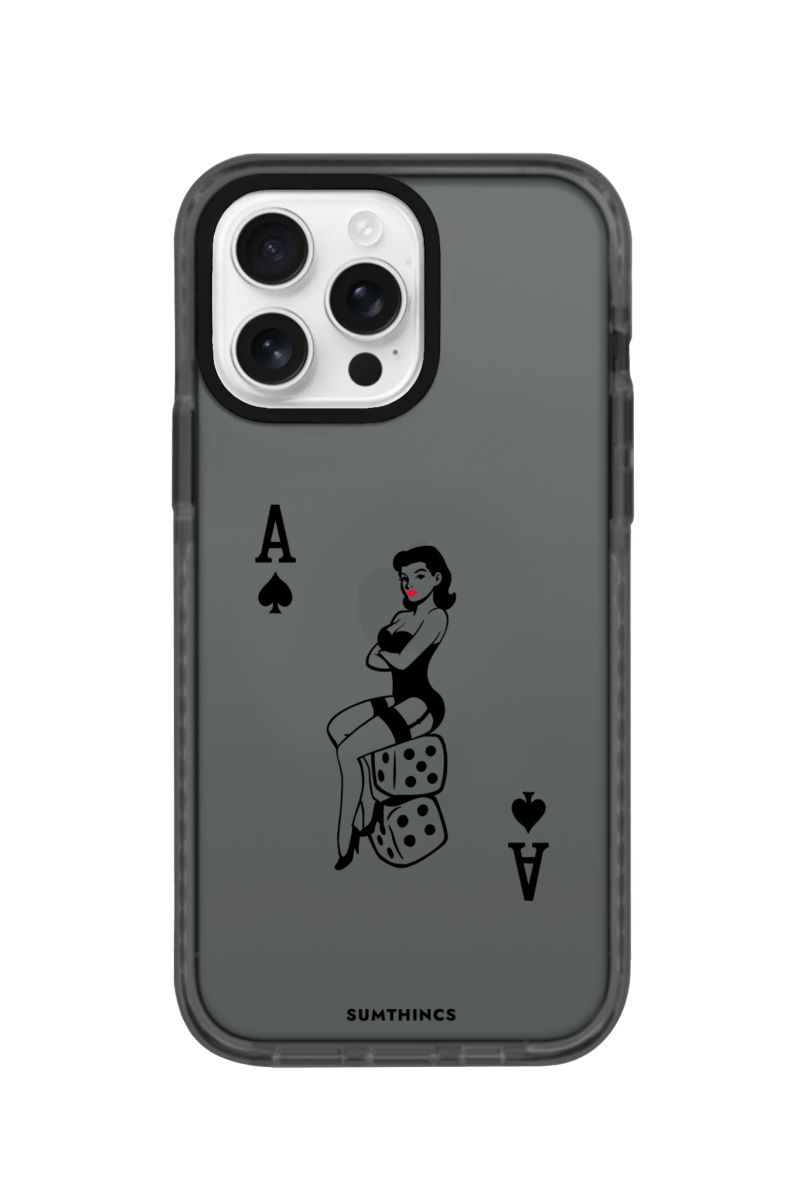 iPhone 16 Pro Ace Queen Procase Şeffaf Telefon Kılıfı Antrasit - SUMTHINCS