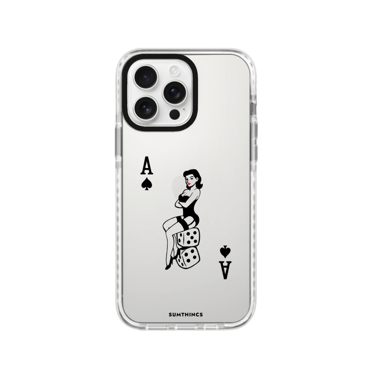 iPhone 16 Pro Ace Queen Procase Şeffaf Telefon Kılıfı Beyaz Şeffaf - SUMTHINCS