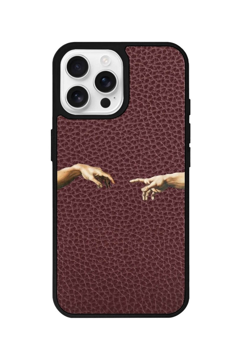 iPhone 16 Pro Adam's Creation Leather Vegan Deri Telefon Kılıfı Bordo - SUMTHINCS