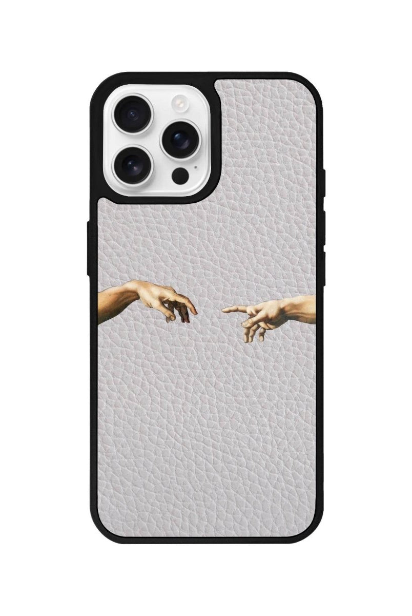 iPhone 16 Pro Adam's Creation Leather Vegan Deri Telefon Kılıfı Gri - SUMTHINCS