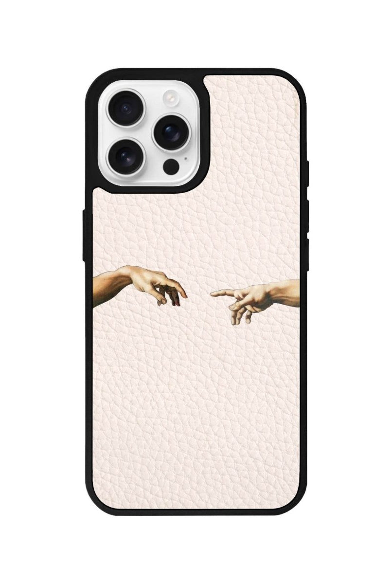 iPhone 16 Pro Adam's Creation Leather Vegan Deri Telefon Kılıfı Bej - SUMTHINCS