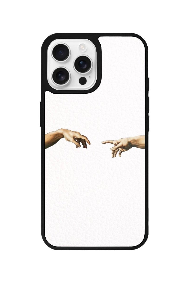 iPhone 16 Pro Adam's Creation Leather Vegan Deri Telefon Kılıfı Beyaz - SUMTHINCS