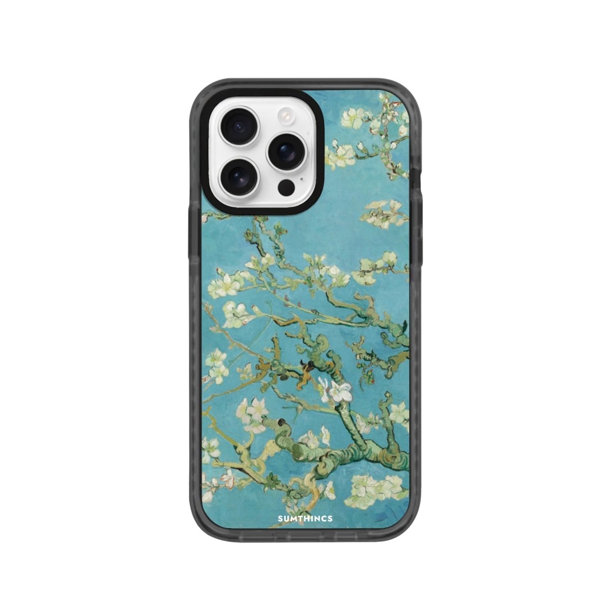 iPhone 16 Pro Almond Blossoms Procase Şeffaf Telefon Kılıfı Antrasit - SUMTHINCS