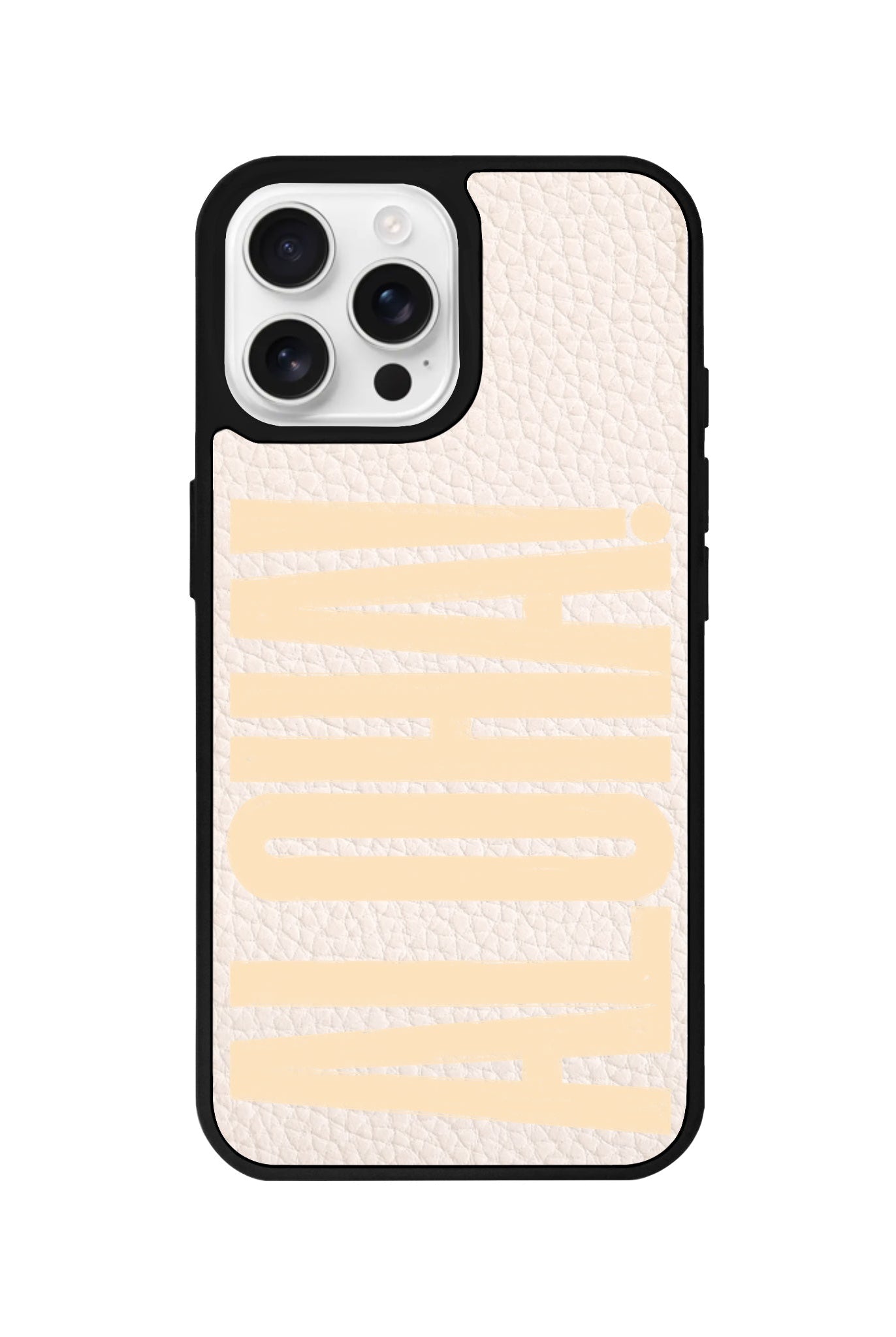 iPhone 16 Pro Aloha Leather Vegan Deri Telefon Kılıfı Bej - SUMTHINCS