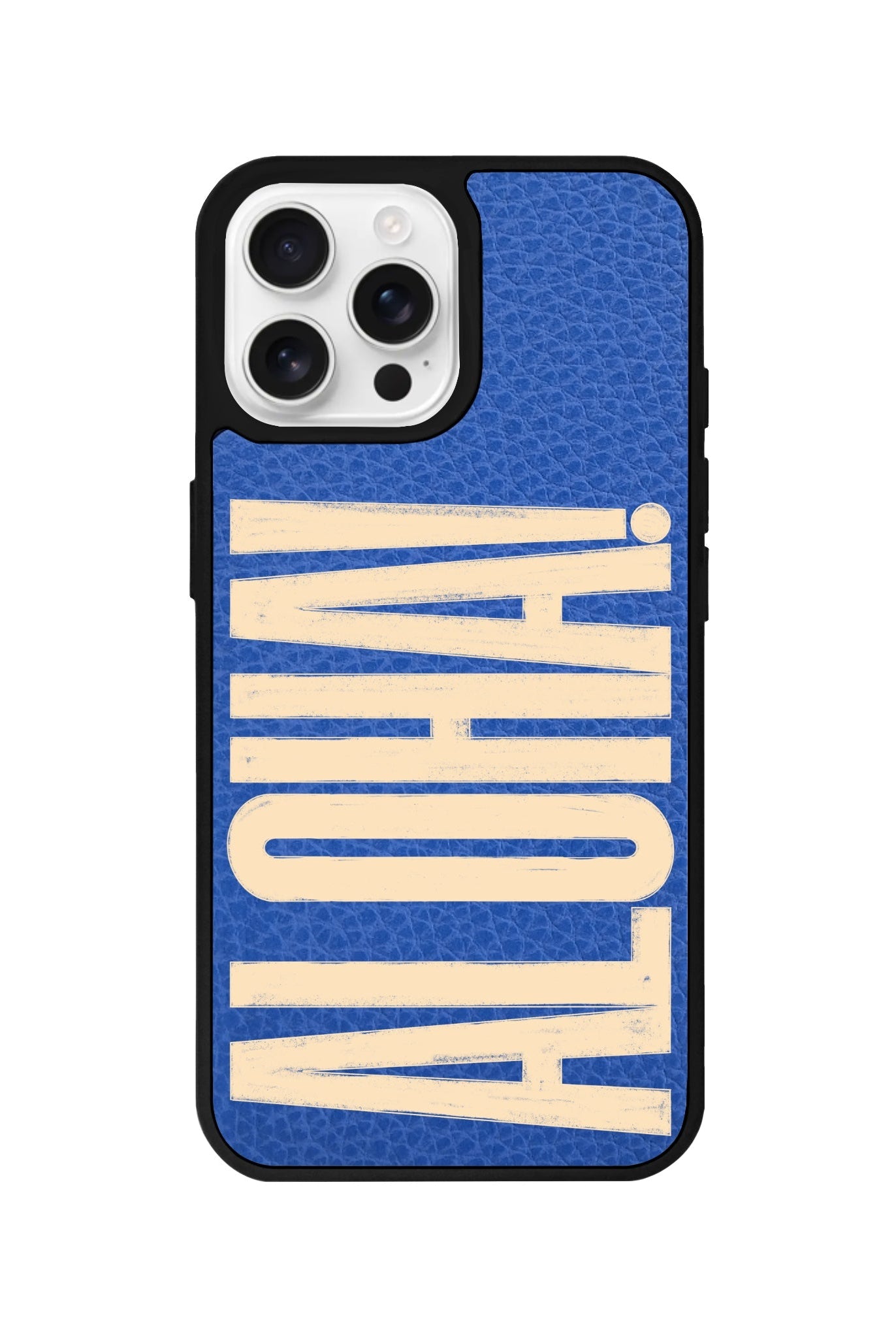 iPhone 16 Pro Aloha Leather Vegan Deri Telefon Kılıfı Mavi - SUMTHINCS