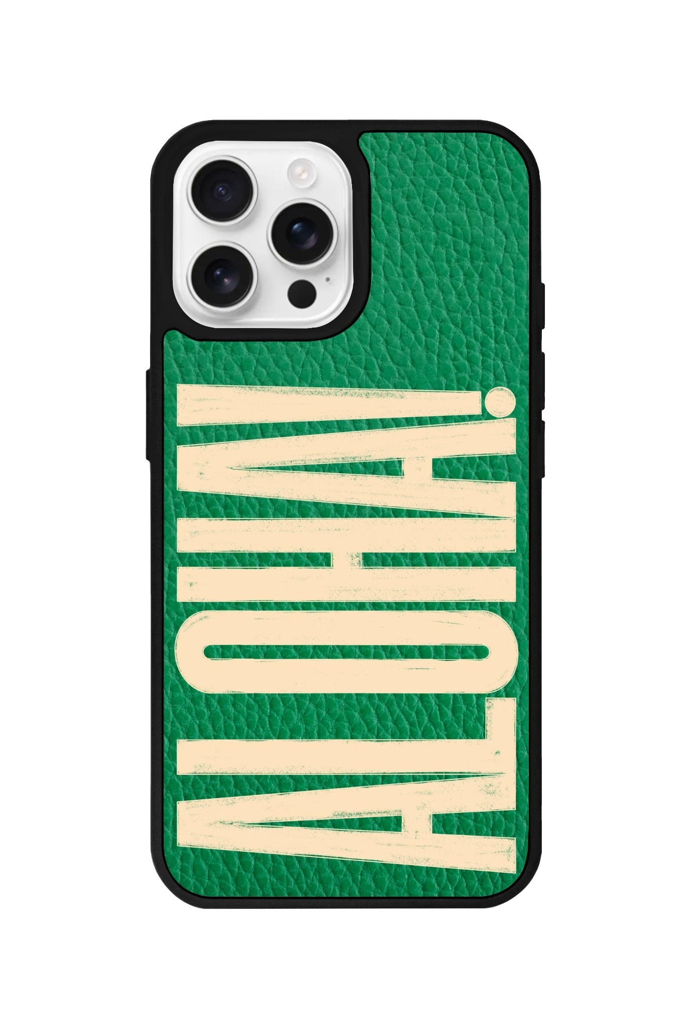 iPhone 16 Pro Aloha Leather Vegan Deri Telefon Kılıfı Yeşil - SUMTHINCS