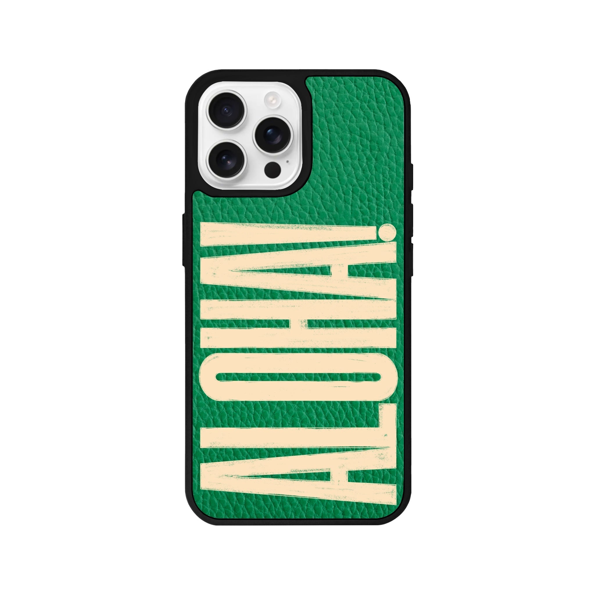 iPhone 16 Pro Aloha Leather Vegan Deri Telefon Kılıfı Yeşil - SUMTHINCS