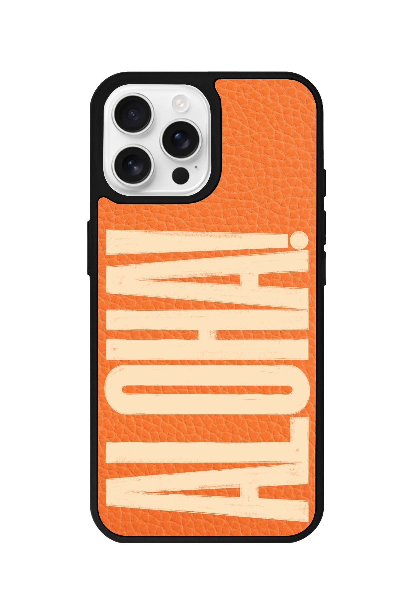 iPhone 16 Pro Aloha Leather Vegan Deri Telefon Kılıfı Turuncu - SUMTHINCS