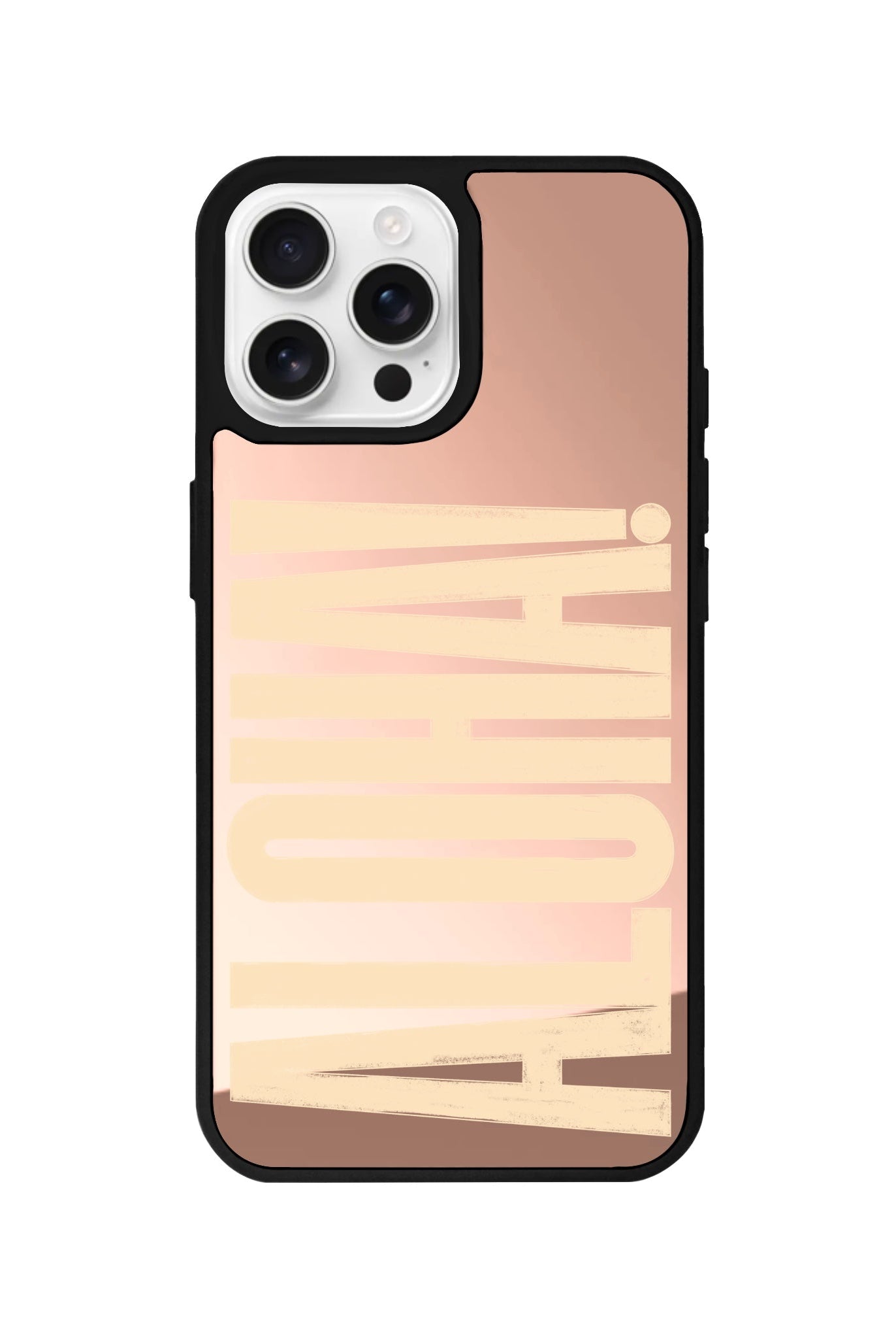 iPhone 16 Pro Aloha Mirror Aynalı Telefon Kılıfı Metalik Pembe - SUMTHINCS