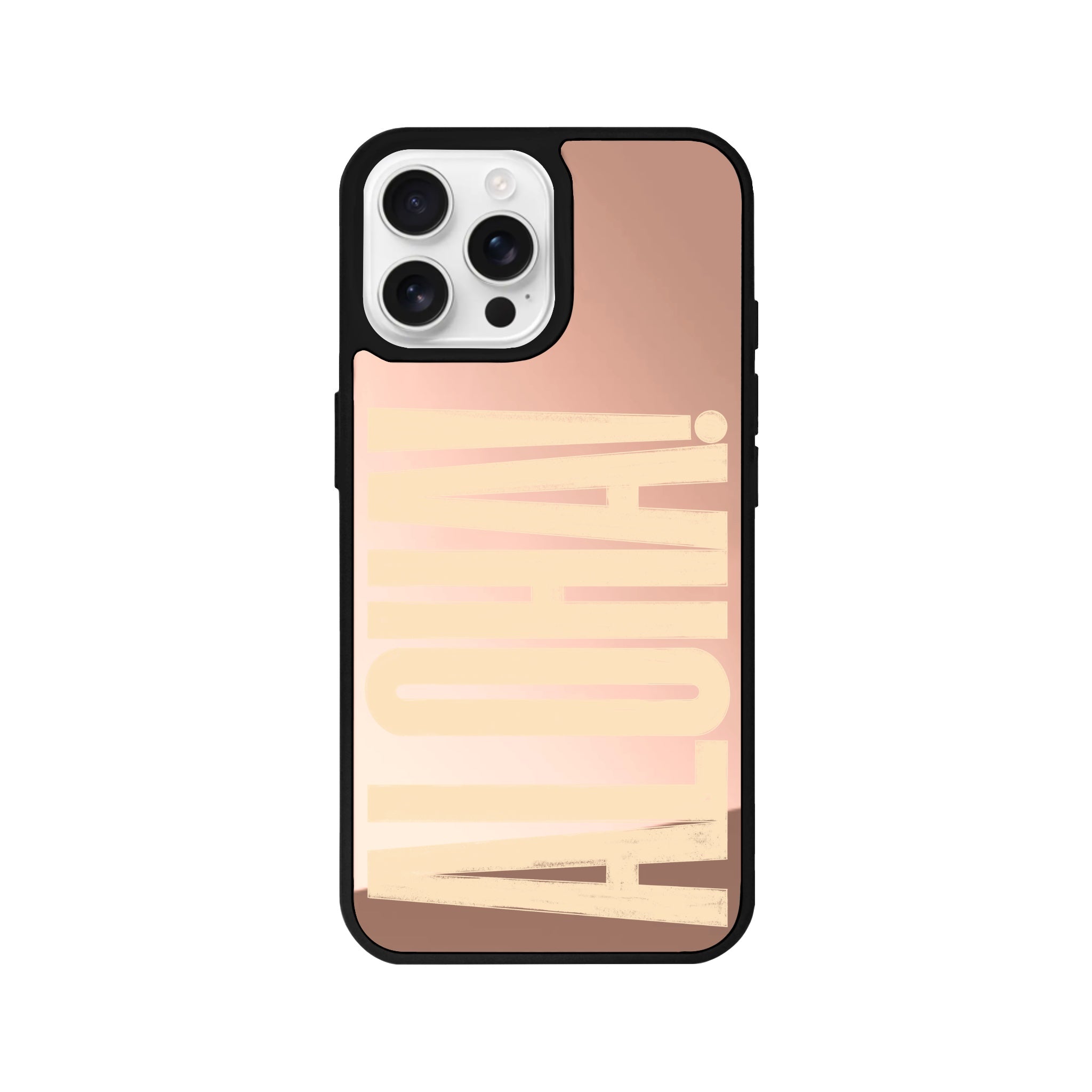 iPhone 16 Pro Aloha Mirror Aynalı Telefon Kılıfı Metalik Pembe - SUMTHINCS