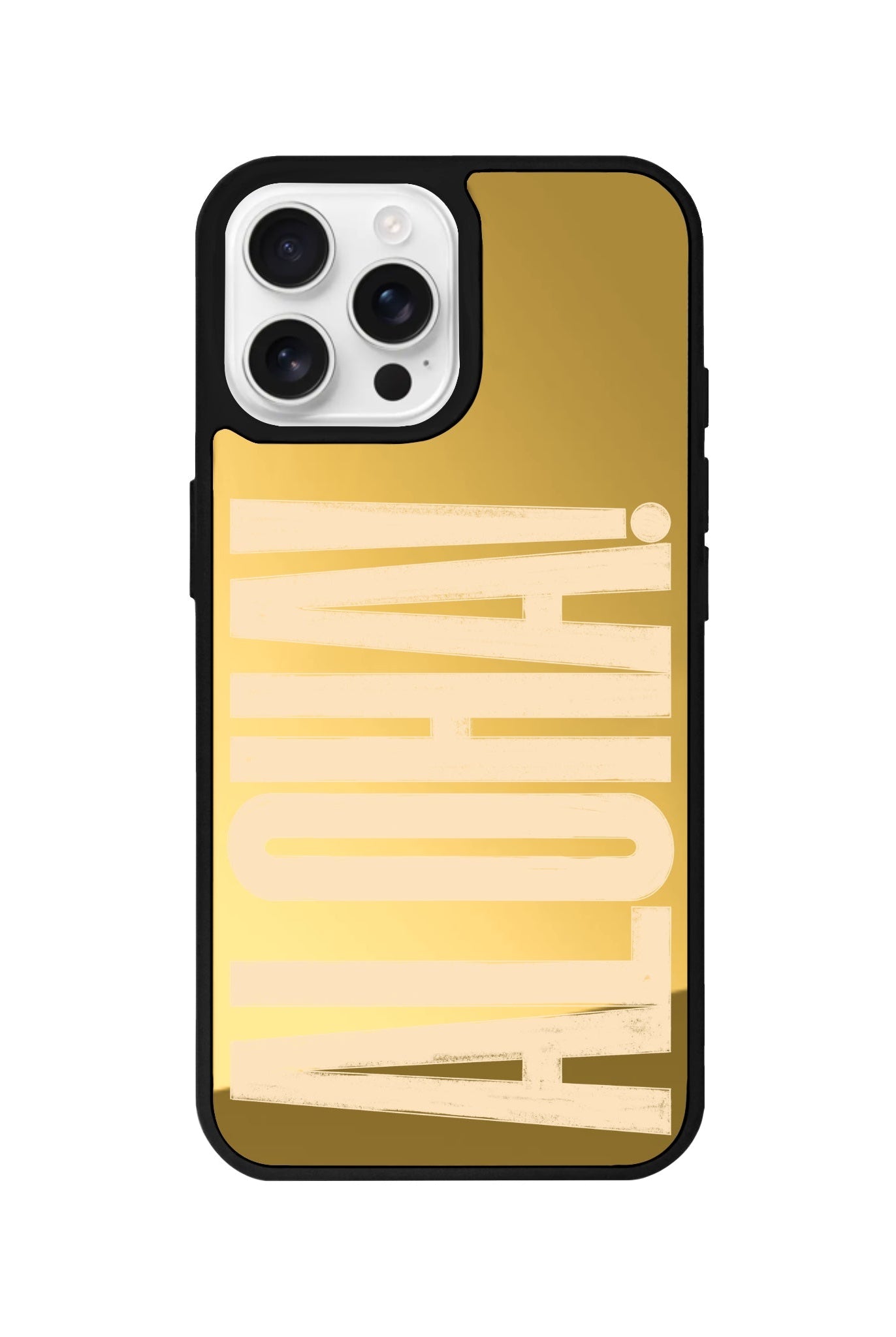 iPhone 16 Pro Aloha Mirror Aynalı Telefon Kılıfı Altın - SUMTHINCS