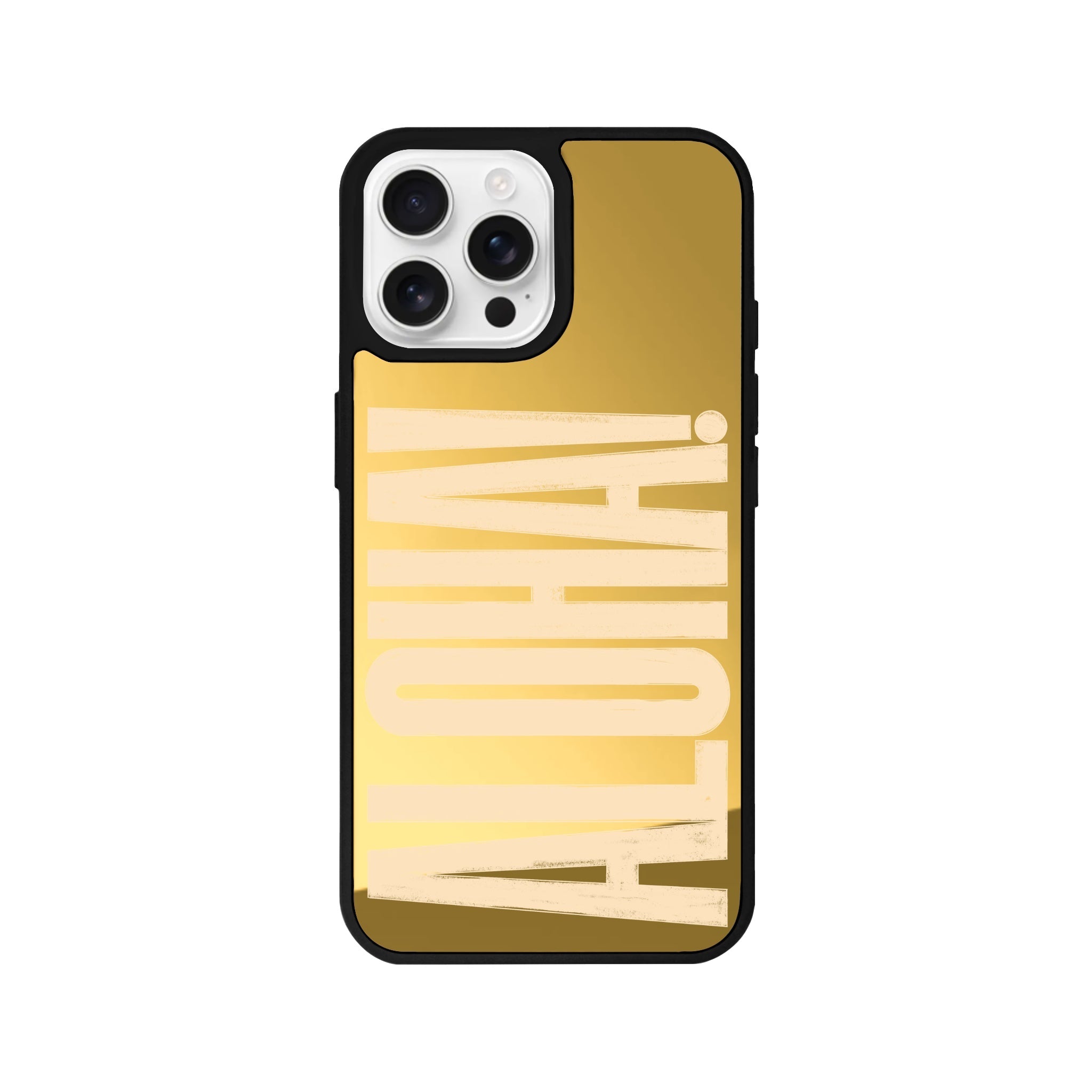 iPhone 16 Pro Aloha Mirror Aynalı Telefon Kılıfı Altın - SUMTHINCS