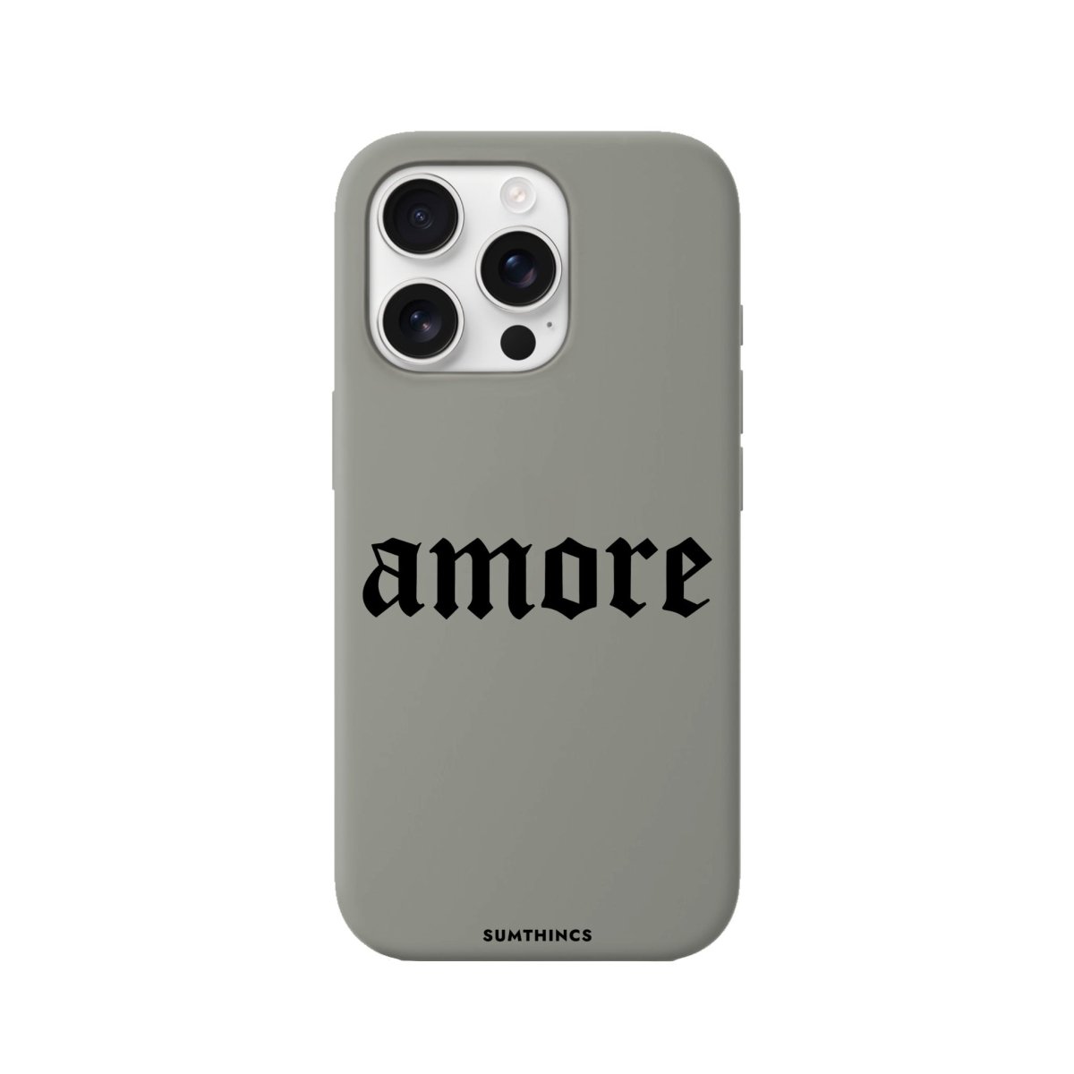 iPhone 16 Pro Amore Premium Telefon Kılıfı Gri - SUMTHINCS