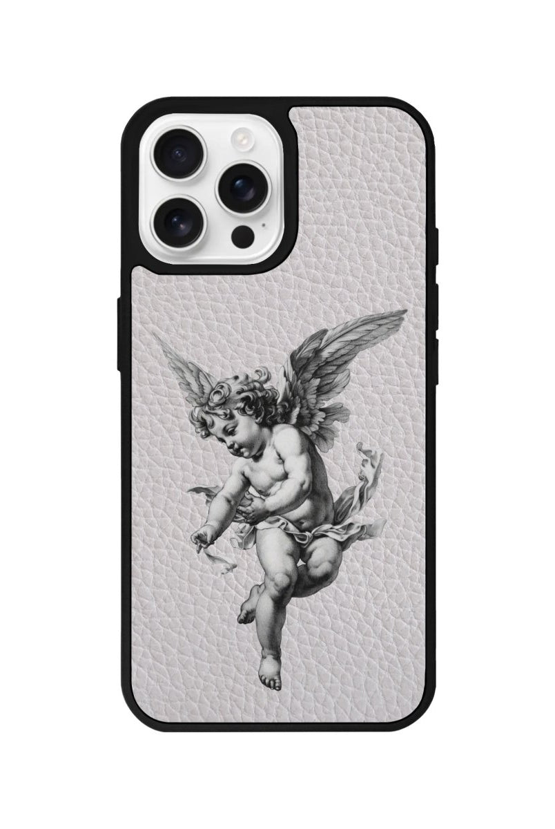 iPhone 16 Pro Angel Leather Vegan Deri Telefon Kılıfı Gri - SUMTHINCS