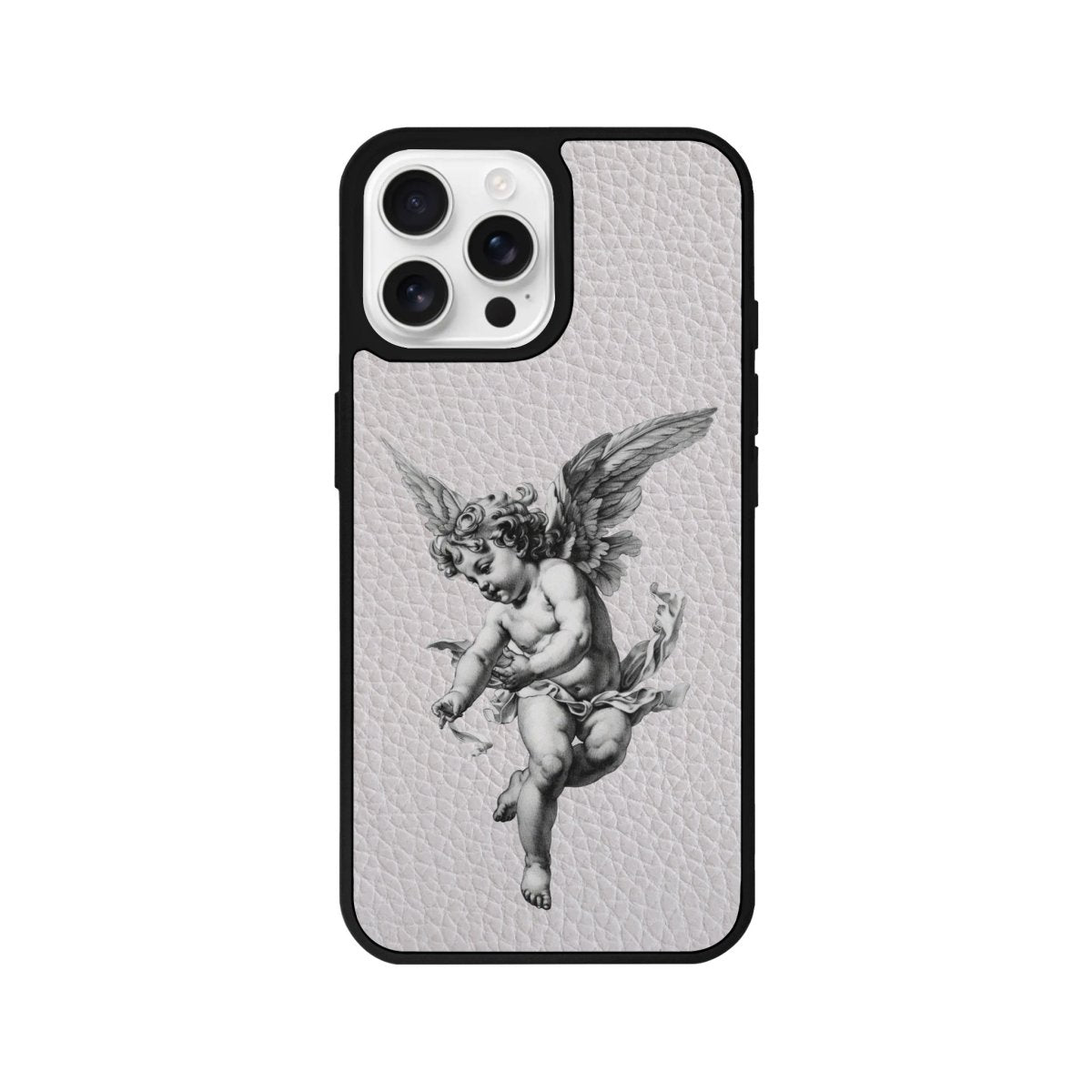 iPhone 16 Pro Angel Leather Vegan Deri Telefon Kılıfı Gri - SUMTHINCS