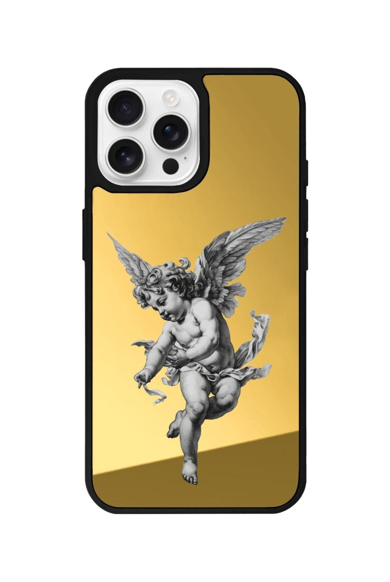 iPhone 16 Pro Angel Mirror Aynalı Telefon Kılıfı Altın - SUMTHINCS