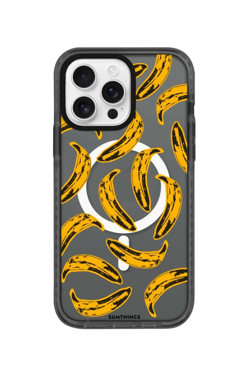 iPhone 16 Pro Banana Magsafe Procase Şeffaf Telefon Kılıfı Antrasit - SUMTHINCS