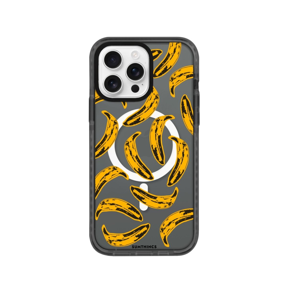 iPhone 16 Pro Banana Magsafe Procase Şeffaf Telefon Kılıfı Antrasit - SUMTHINCS