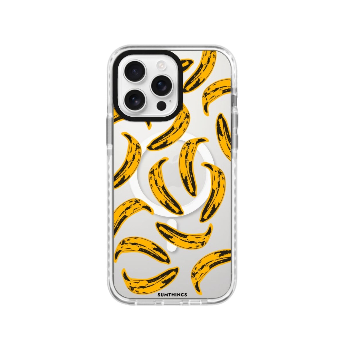 iPhone 16 Pro Banana Magsafe Procase Şeffaf Telefon Kılıfı Beyaz Şeffaf - SUMTHINCS