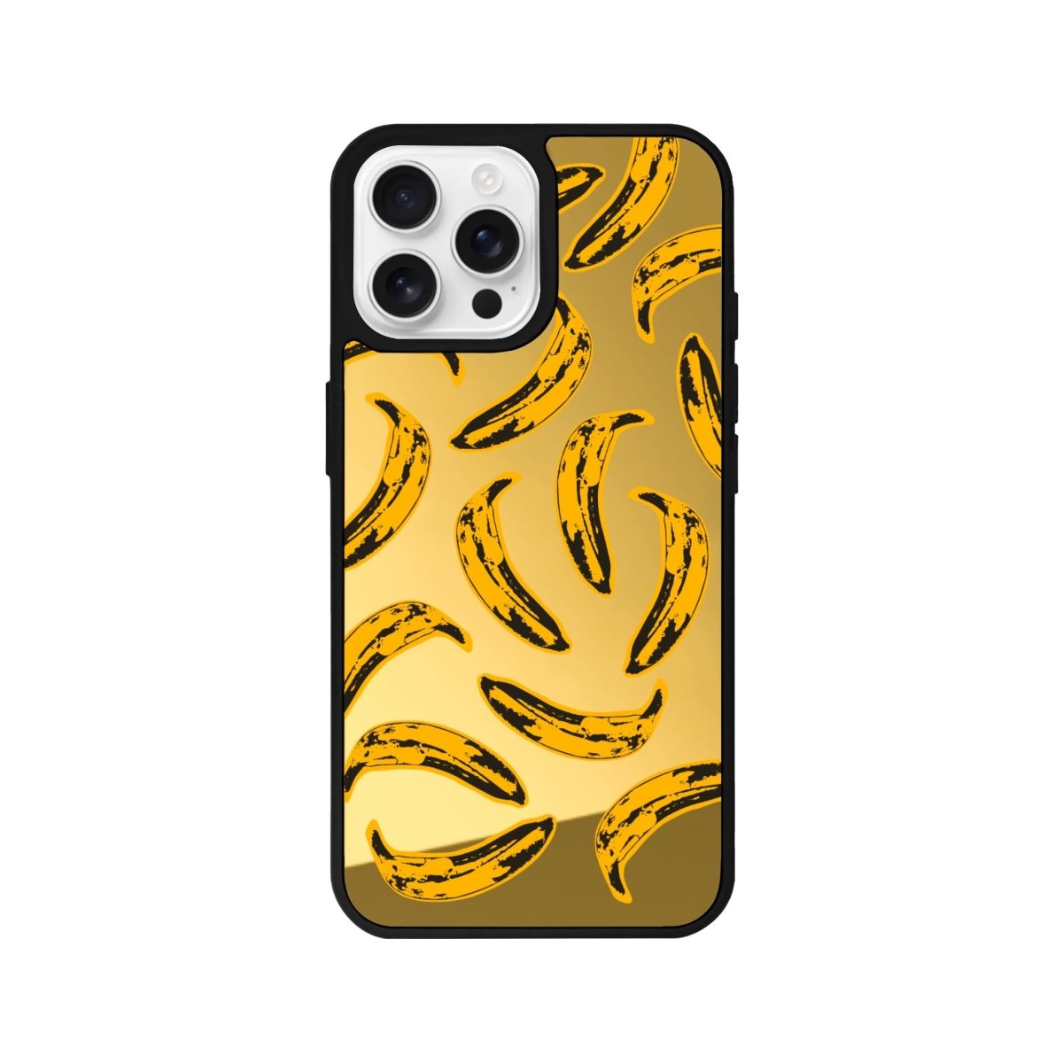iPhone 16 Pro Banana Mirror Aynalı Telefon Kılıfı Altın - SUMTHINCS
