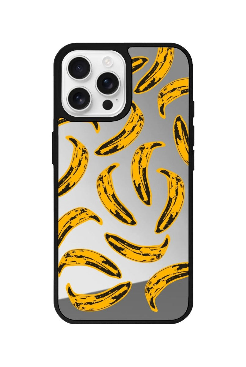 iPhone 16 Pro Banana Mirror Aynalı Telefon Kılıfı Gümüş - SUMTHINCS