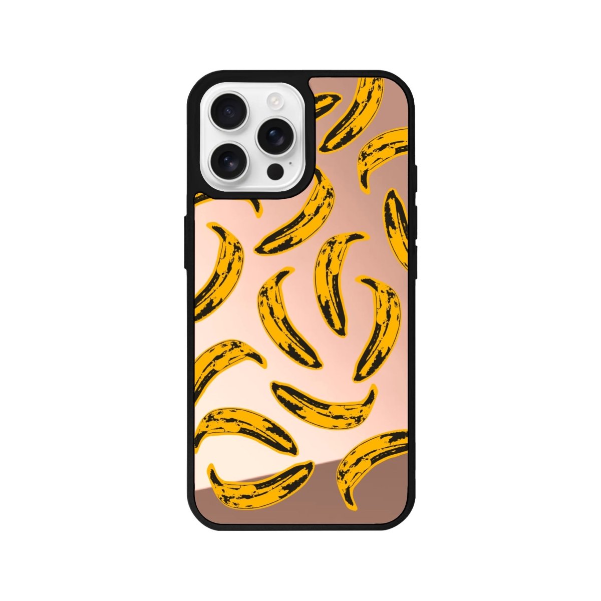 iPhone 16 Pro Banana Mirror Aynalı Telefon Kılıfı Metalik Pembe - SUMTHINCS