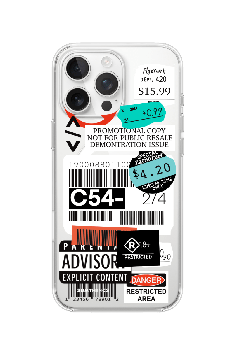 iPhone 16 Pro Barcode C54 Clear Magsafe Şeffaf Telefon Kılıfı - SUMTHINCS