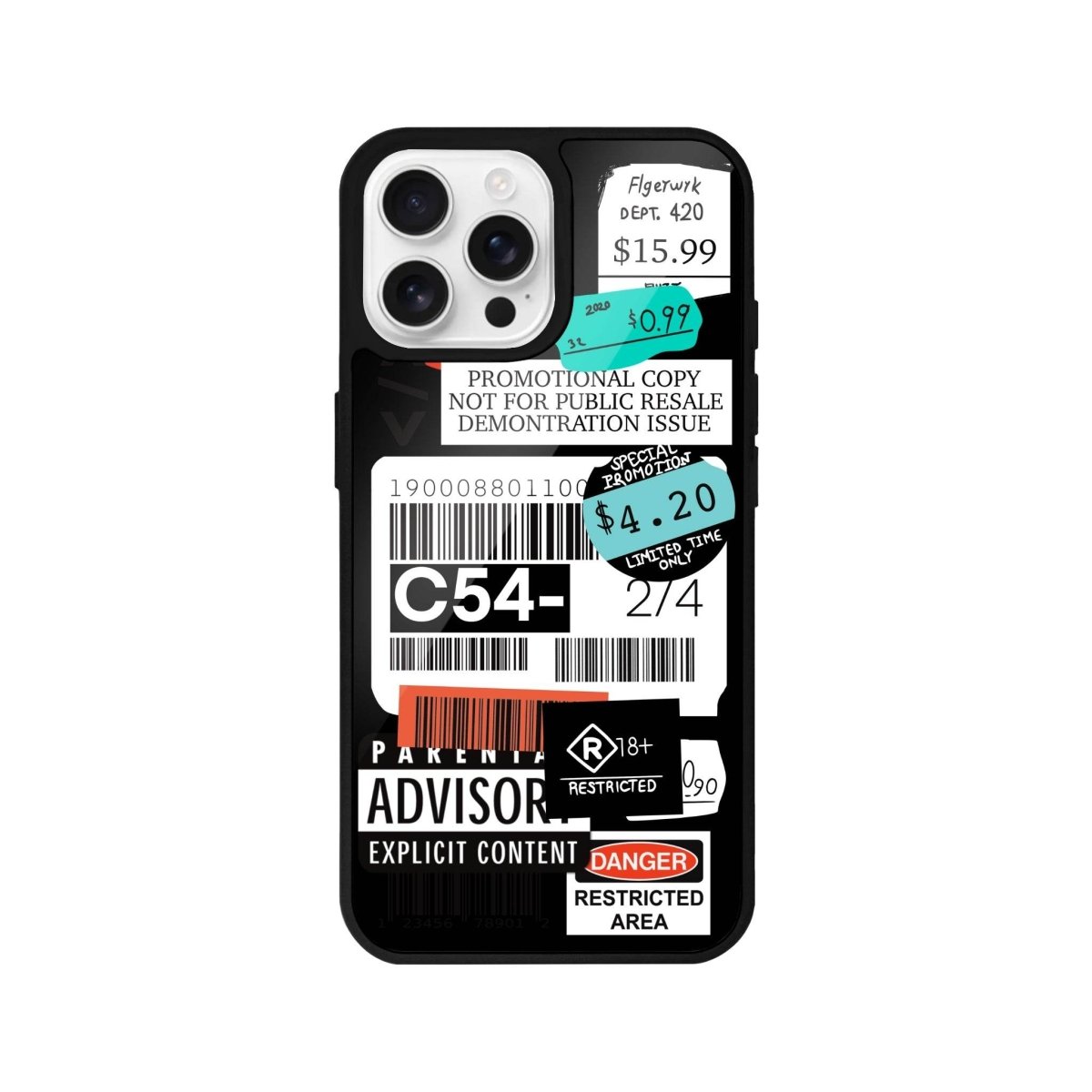 iPhone 16 Pro Barcode C54 Glossy Cam Telefon Kılıfı - SUMTHINCS