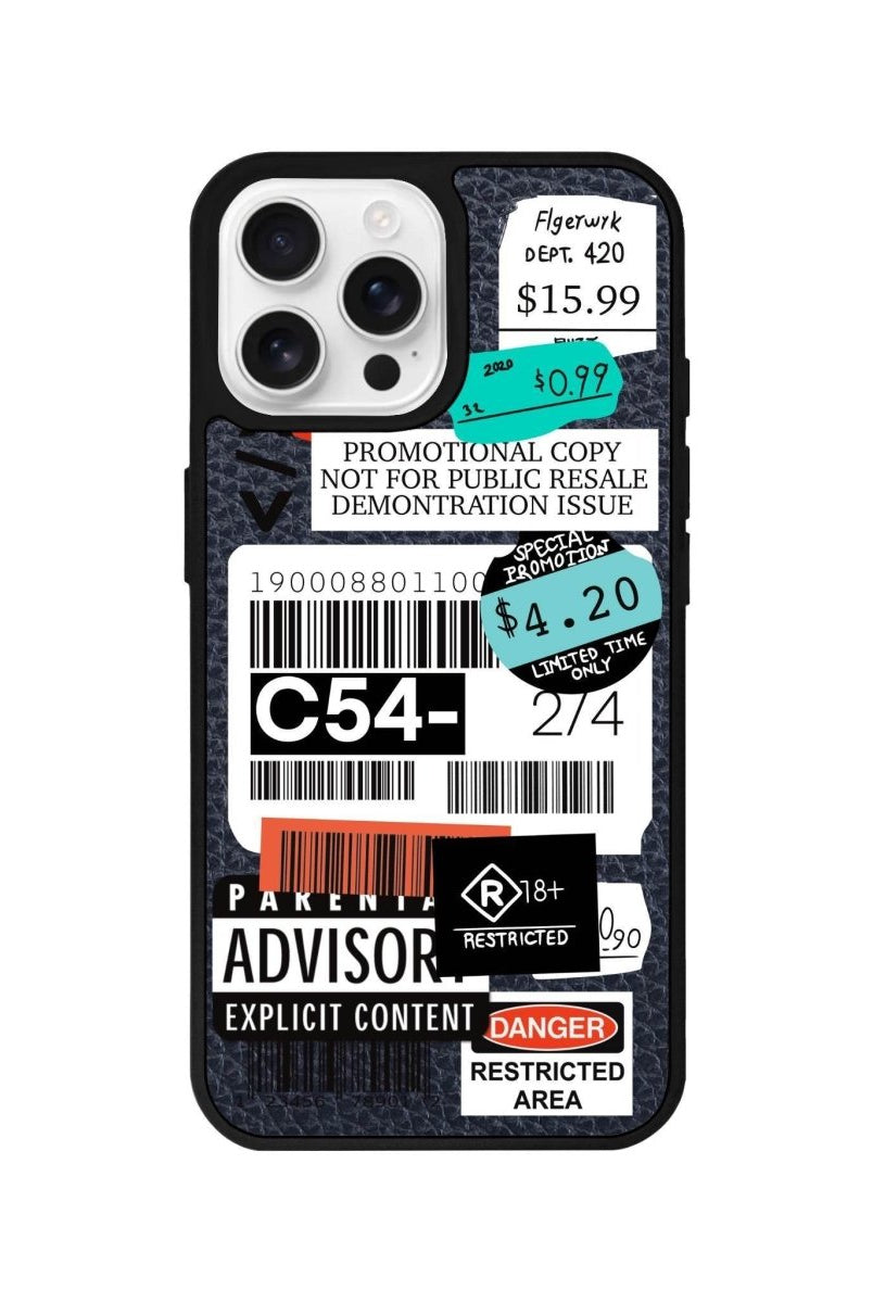 iPhone 16 Pro Barcode C54 Leather Vegan Deri Telefon Kılıfı Pasifik Mavi - SUMTHINCS