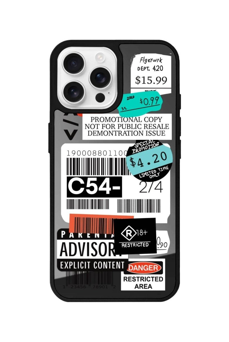 iPhone 16 Pro Barcode C54 Mirror Aynalı Telefon Kılıfı Antrasit - SUMTHINCS