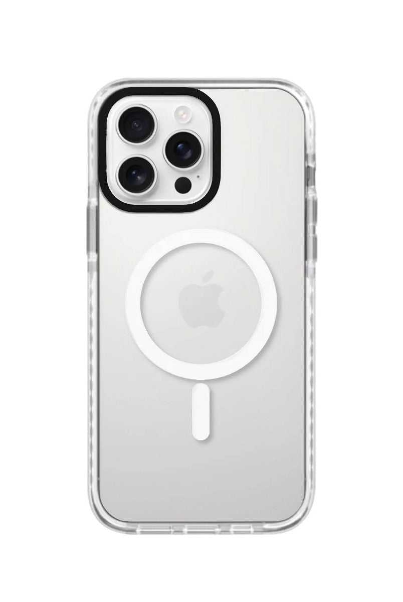 iPhone 16 Pro Basic Magsafe Procase Şeffaf Telefon Kılıfı Beyaz Şeffaf - SUMTHINCS