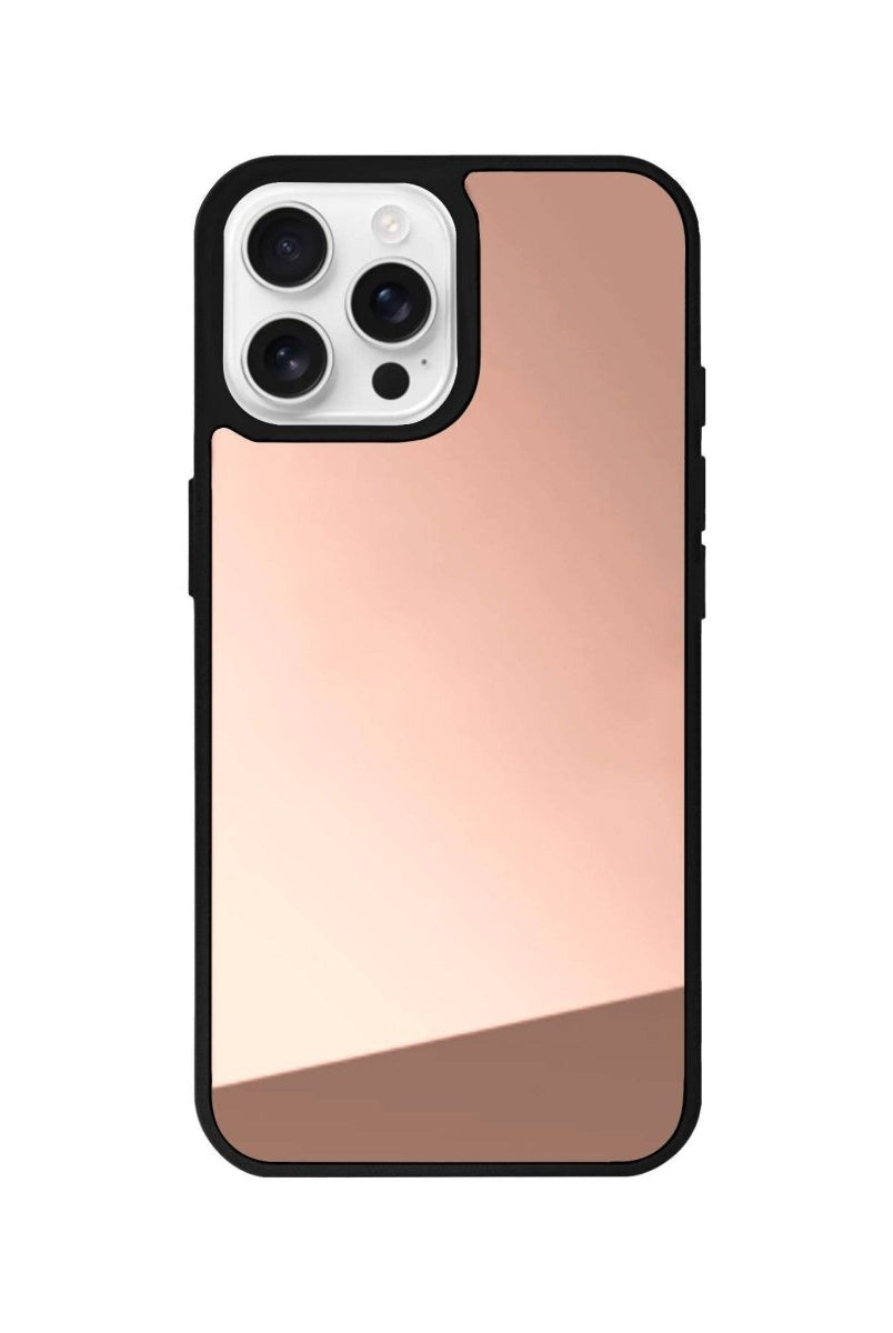 iPhone 16 Pro Basic Mirror Aynalı Telefon Kılıfı Metalik Pembe - SUMTHINCS