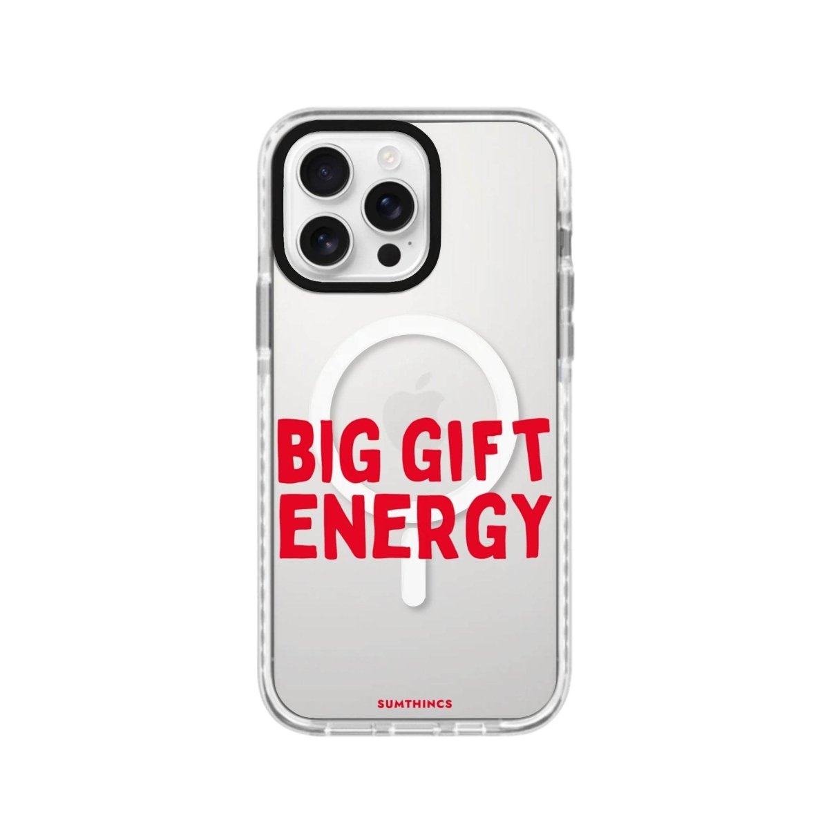 iPhone 16 Pro Big Gift Energy Magsafe Procase Şeffaf Telefon Kılıfı Beyaz Şeffaf - SUMTHINCS