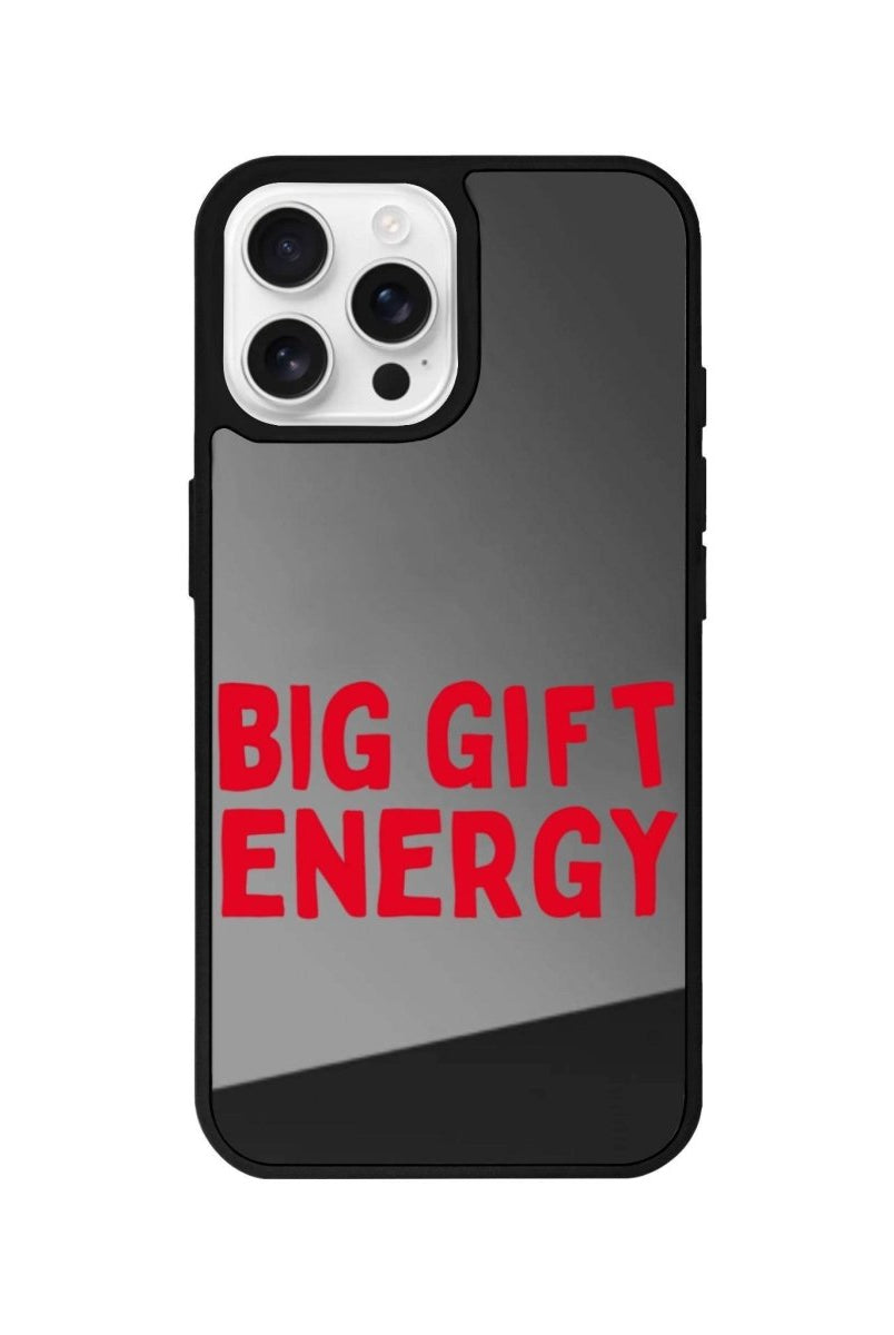 iPhone 16 Pro Big Gift Energy Mirror Aynalı Telefon Kılıfı Antrasit - SUMTHINCS