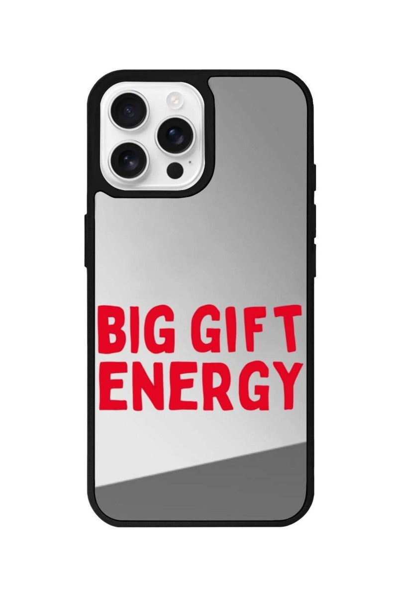iPhone 16 Pro Big Gift Energy Mirror Aynalı Telefon Kılıfı Gümüş - SUMTHINCS