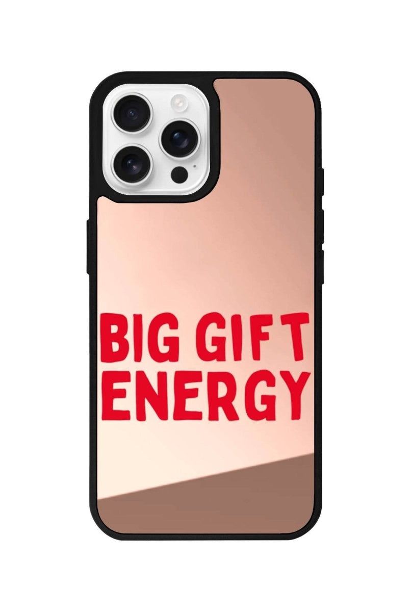 iPhone 16 Pro Big Gift Energy Mirror Aynalı Telefon Kılıfı Metalik Pembe - SUMTHINCS