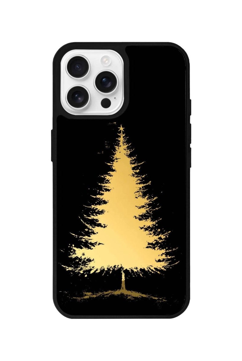 iPhone 16 Pro Christmas Tree Mirror Aynalı Telefon Kılıfı Altın - SUMTHINCS