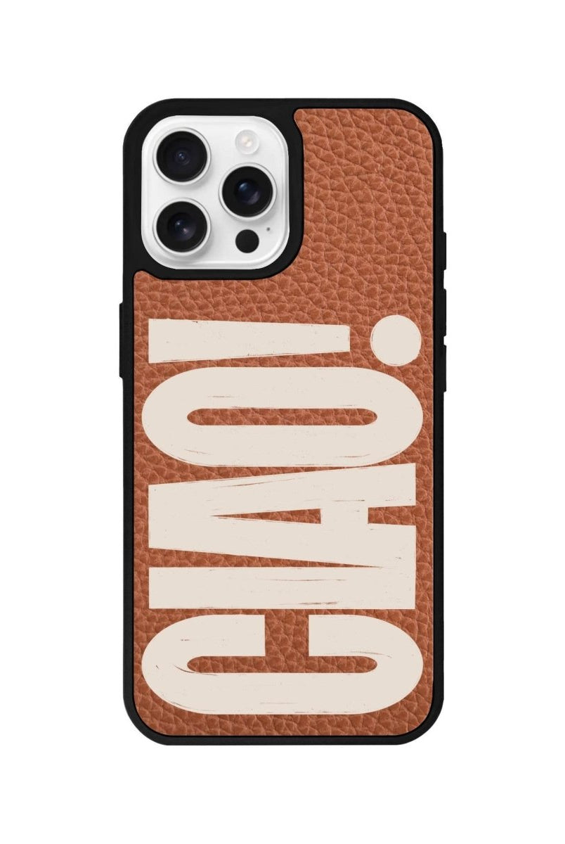 iPhone 16 Pro CIAO! Leather Vegan Deri Telefon Kılıfı Kahverengi - SUMTHINCS