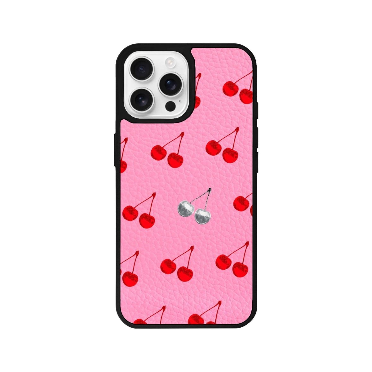 iPhone 16 Pro Disco Cherry Leather Vegan Deri Telefon Kılıfı - SUMTHINCS