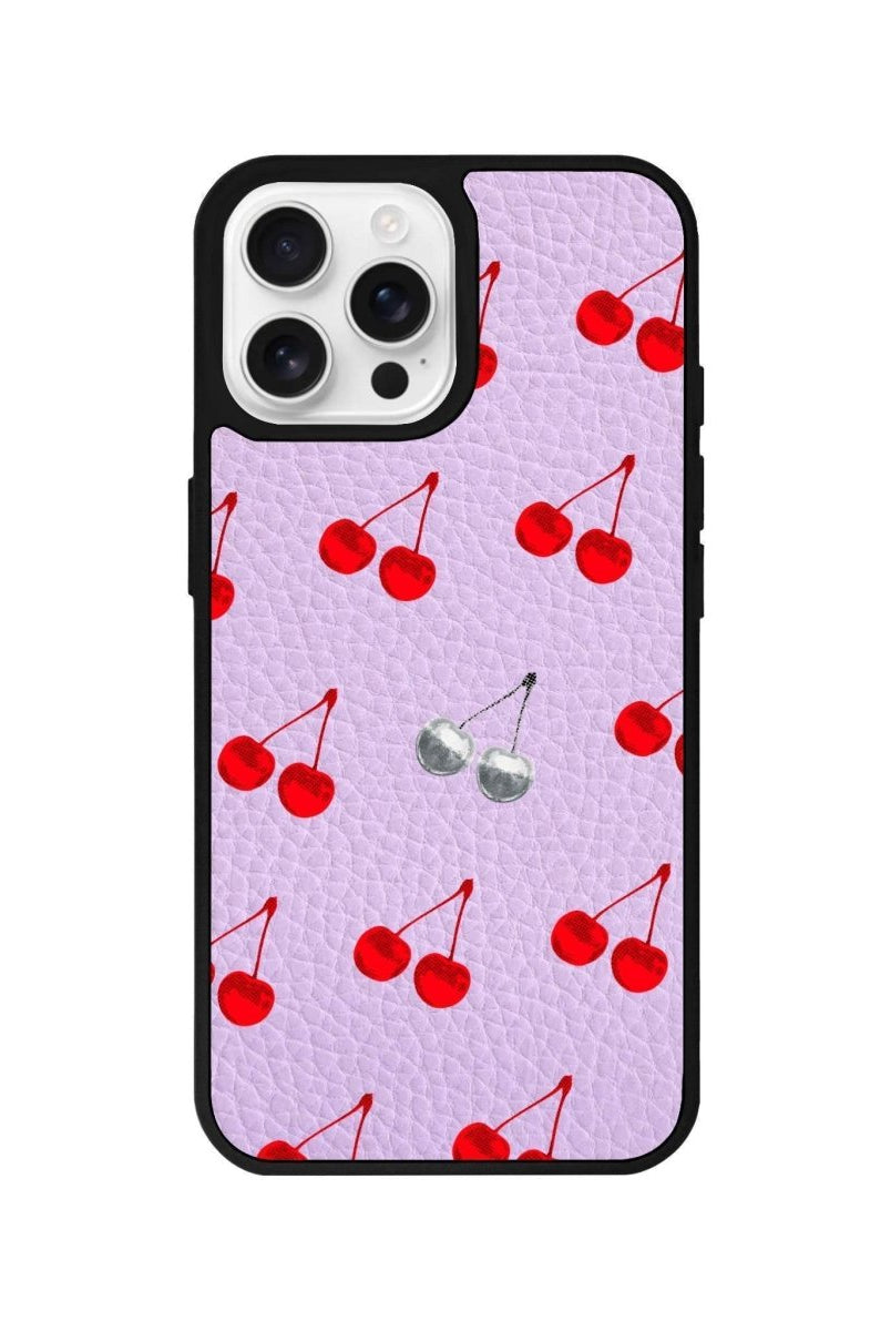iPhone 16 Pro Disco Cherry Leather Vegan Deri Telefon Kılıfı - SUMTHINCS