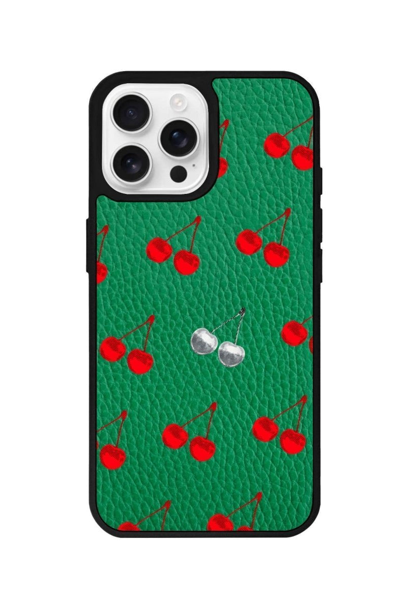 iPhone 16 Pro Disco Cherry Leather Vegan Deri Telefon Kılıfı - SUMTHINCS